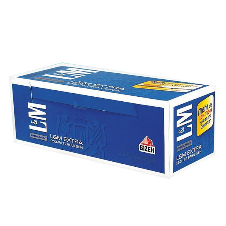 L & M Extra BLUE Label  - Zigaretten-Hülsen  250