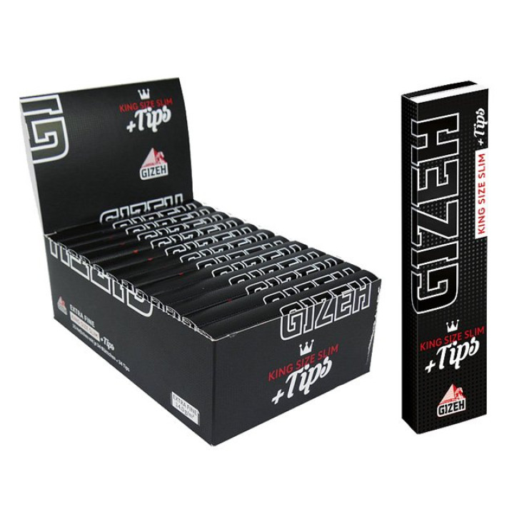 Gizeh Black "King Size Slim + Tips