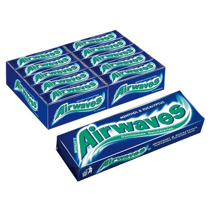 Wrigleys Airwaves "Blau - Menthol & Eukalyptus" 10-er
