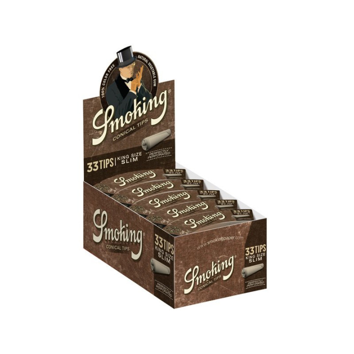 Smoking BROWN King Size SLIM Conical Tips 33 Stck