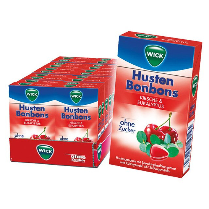 Wick Hustenbonbons "Wildkirsche & Eukalyptus" -  46g
