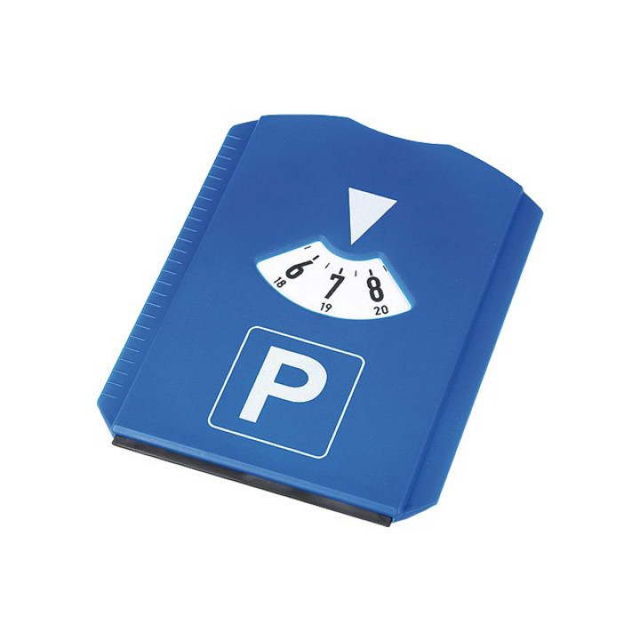 Parkscheibe mit Eiskratzer und Gummilippe SB blau