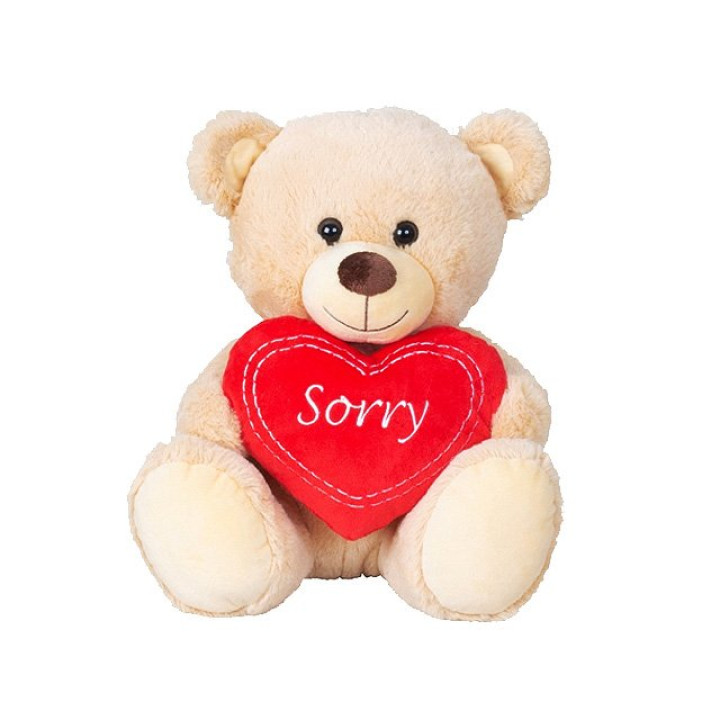 Plüsch-Bär "Sorry" mit Herz - 30cm