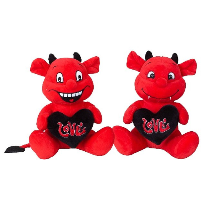 Plüsch-Teufel mit Herz "Samy und Lilly" - 22cm