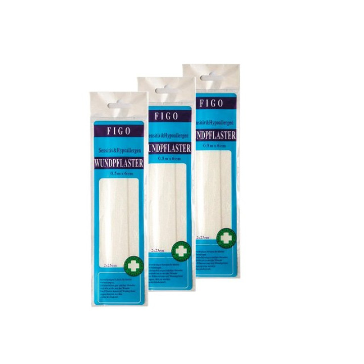 FIGO Wund-Pflaster Sensitiv Blau  2 x 25 cm - 6 cm breit