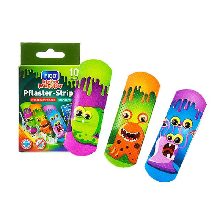 FIGO Kinder-Pflaster "Kleine Monster" 10 Pflaster