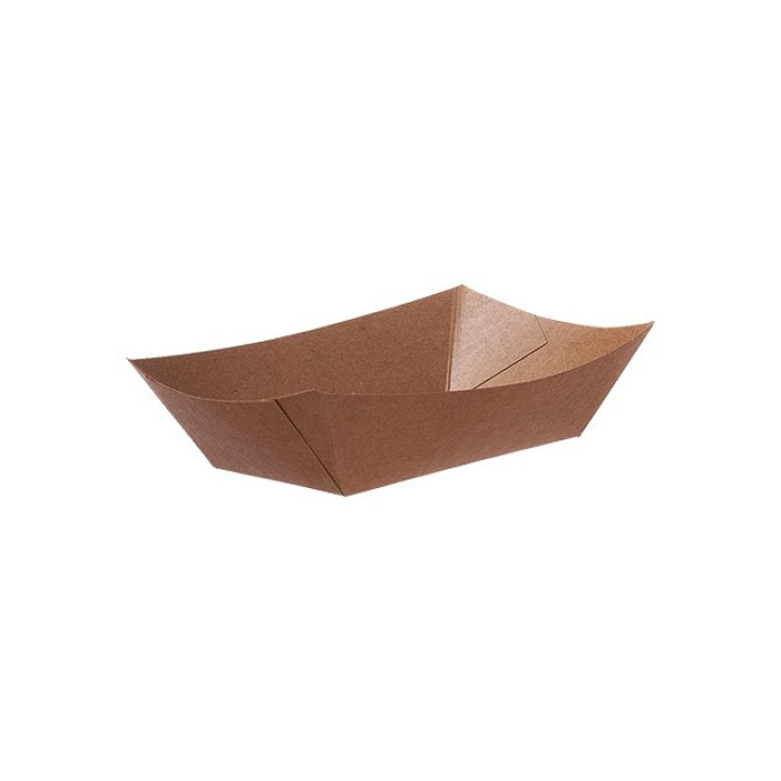 Kraft Snackschale braun - Pappe - 15,5 x 11,5 x 4cm - 300ml - Gr. S