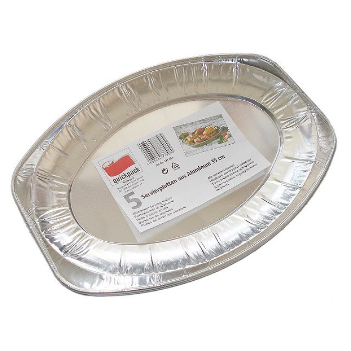Aluminium - Servierplatten - 5er - 22 x 35cm