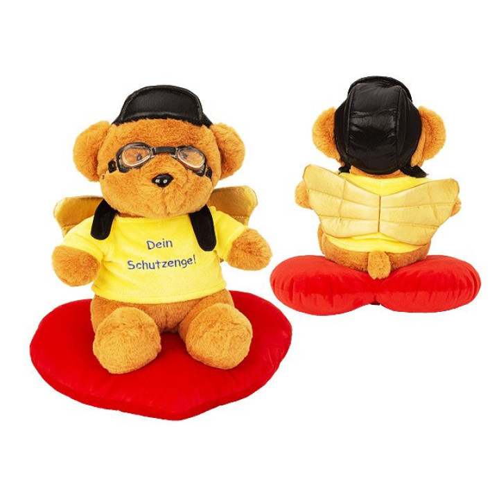 Plüsch-Bär Pilot "Hardy" - Dein Schutzengel -  auf Herz - 32cm