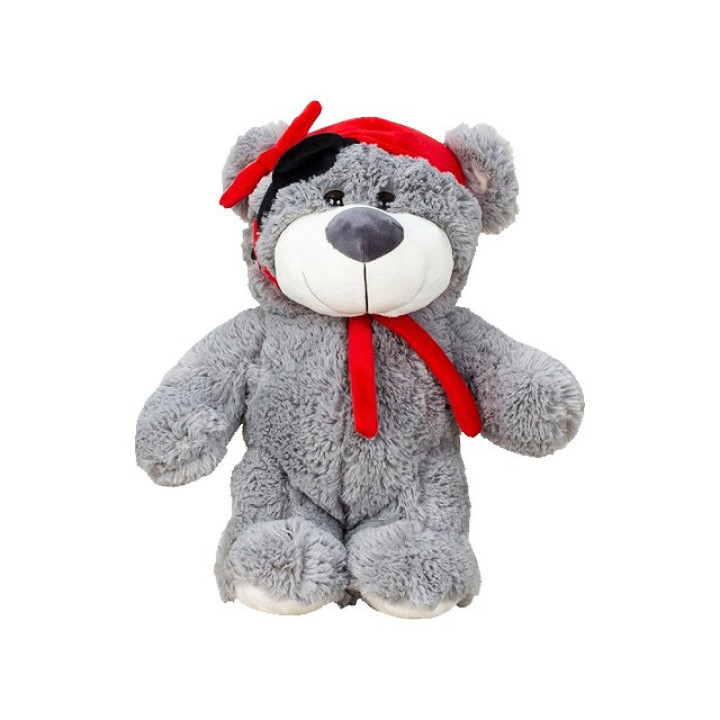 Plüsch-Bär Pirat "Jack" mit Augenklappe u. rotem Kopftuch - 33 cm