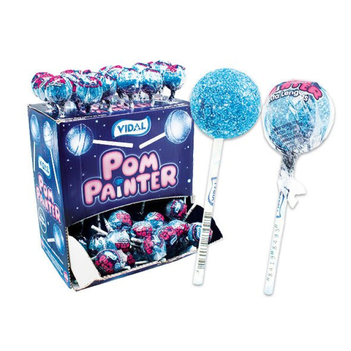 Pom Painter Zungenfärber - Lolli  mit Kaugummi - 17,5 g