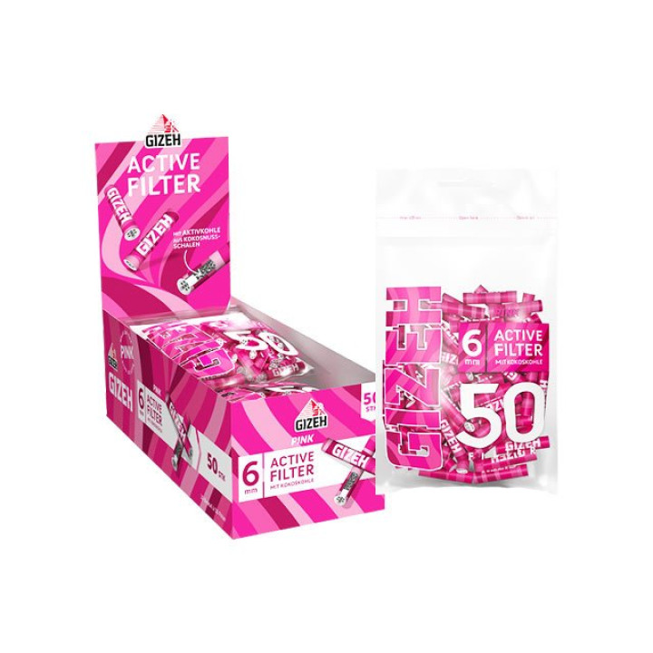 Gizeh Pink Active Filter - 6 mm - 10 x 50er Tüte