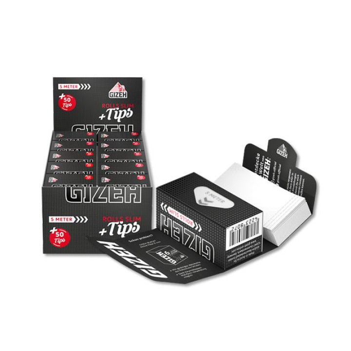 Gizeh Black "Rolls Slim + Tips"