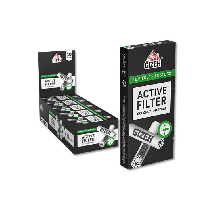 Gizeh Active Filter - 8 mm - 10er Pack