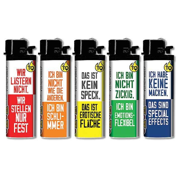 TobaliQ Reibrad Feuerzeug "Bin nicht Zickig"