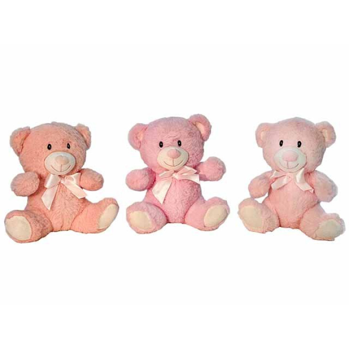 Plüsch-Bär "Trixie" sitzend - 22cm - rosa