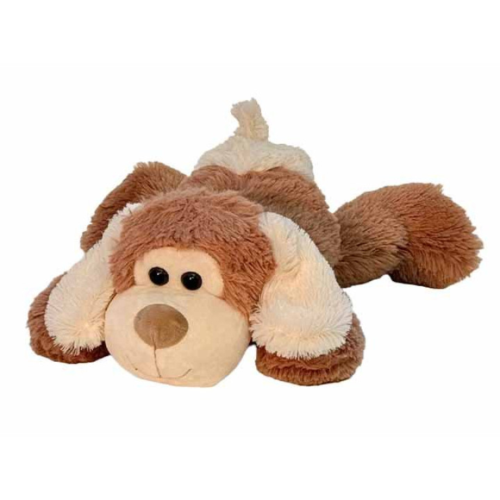 Plüsch-Hund "Fynn" liegend - 38 cm - beige u. braun