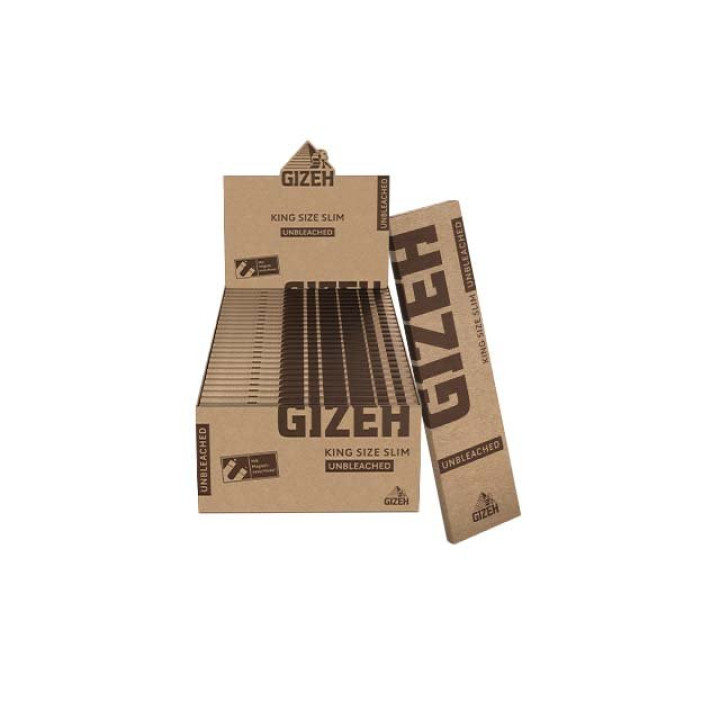 GIZEH Unbleached King Size Slim - 34 Blättchen