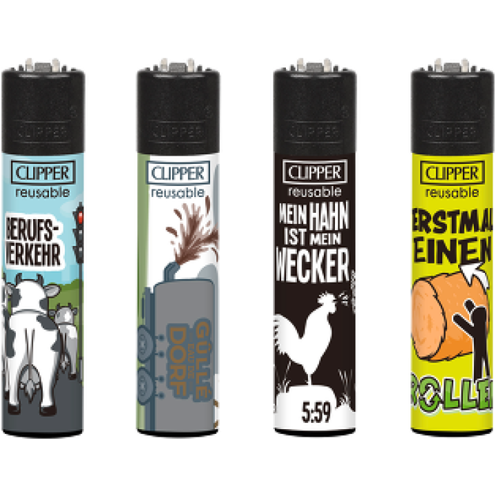 Clipper Feuerzeug "Dorfleben 2"