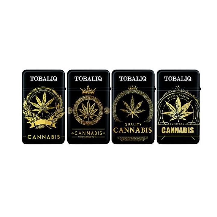 TobaliQ Jet Flame Rubber "Gold Cannabis"