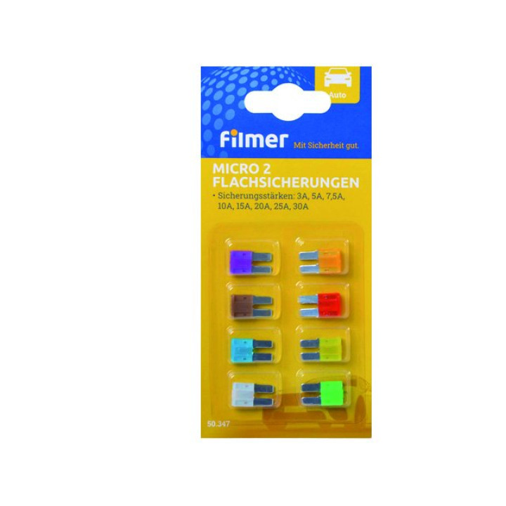 Filmer Micro 2 Flachsicherungen Set - 8 Stück