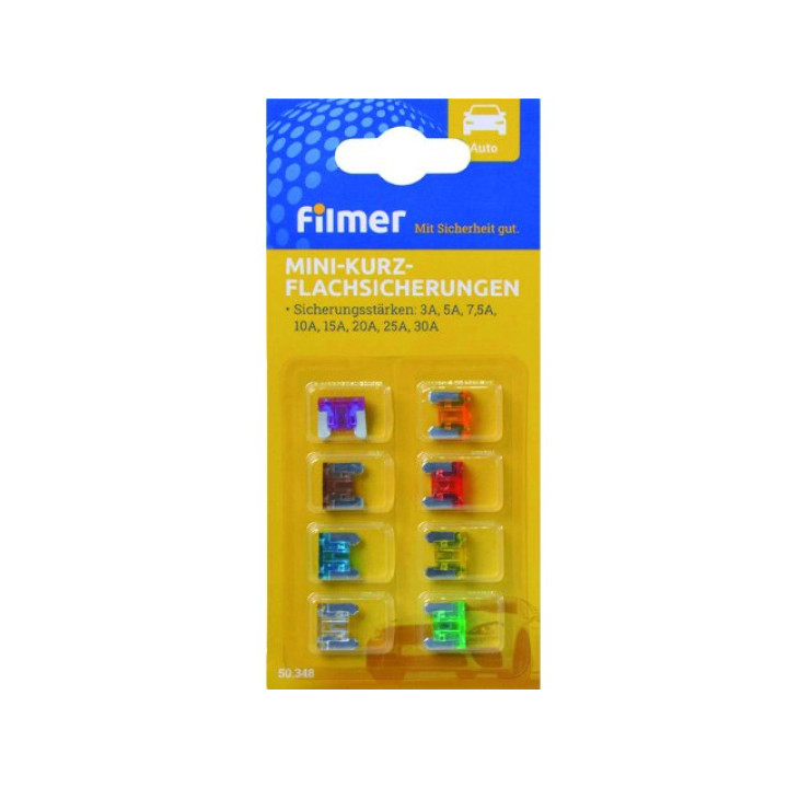 Filmer Mini-kurz-Flachsicherungen - 8 Stück