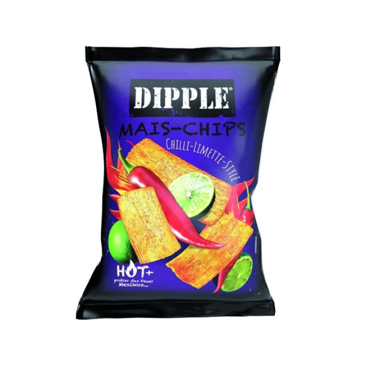 Dipple Mais-Chips Stikz Hot & Chilli Limette Style 90g