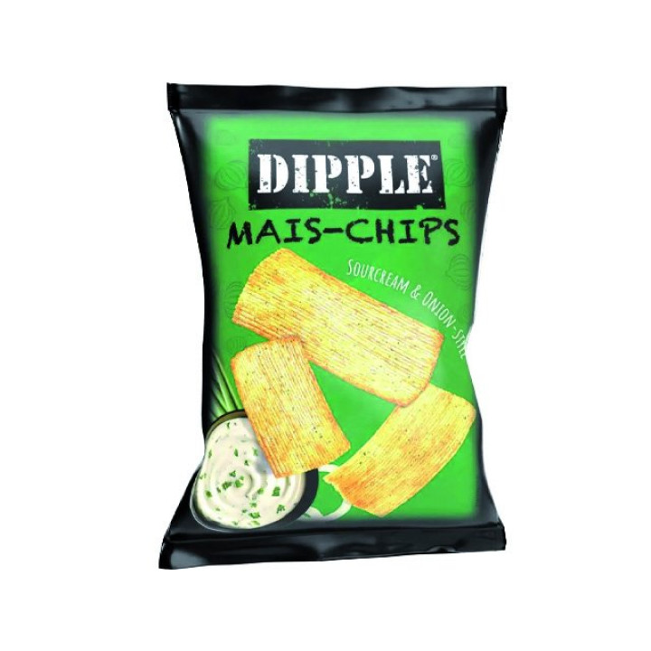 Dipple Mais-Chips Sourcream & Onion - 90g
