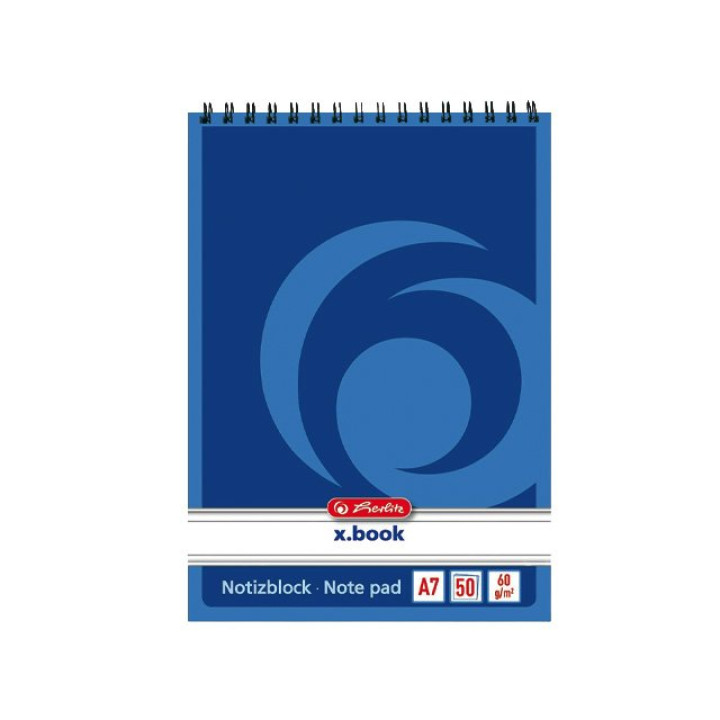 Spiralnotizblock A7 60g/m² 50Bl liniert  Spiralblock