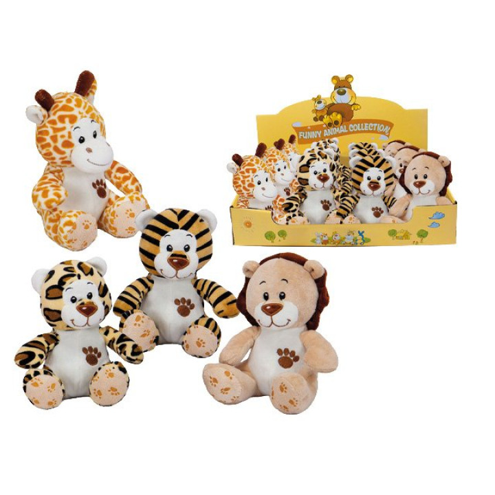 Plüsch-Wildtiere Pfote im Display 14cm