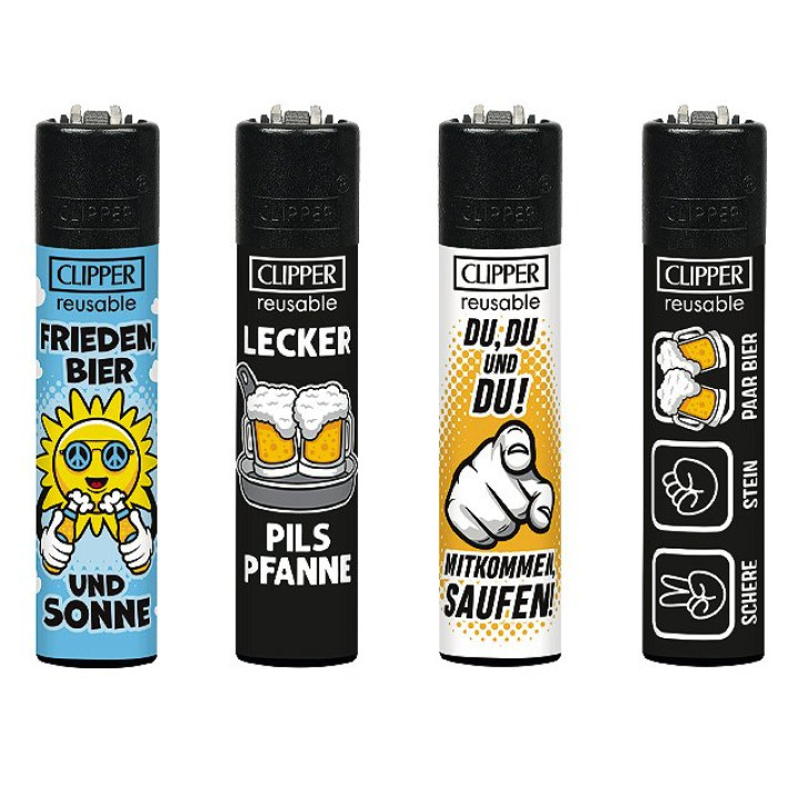 Clipper Feuerzeug "Bier Slogan 2"