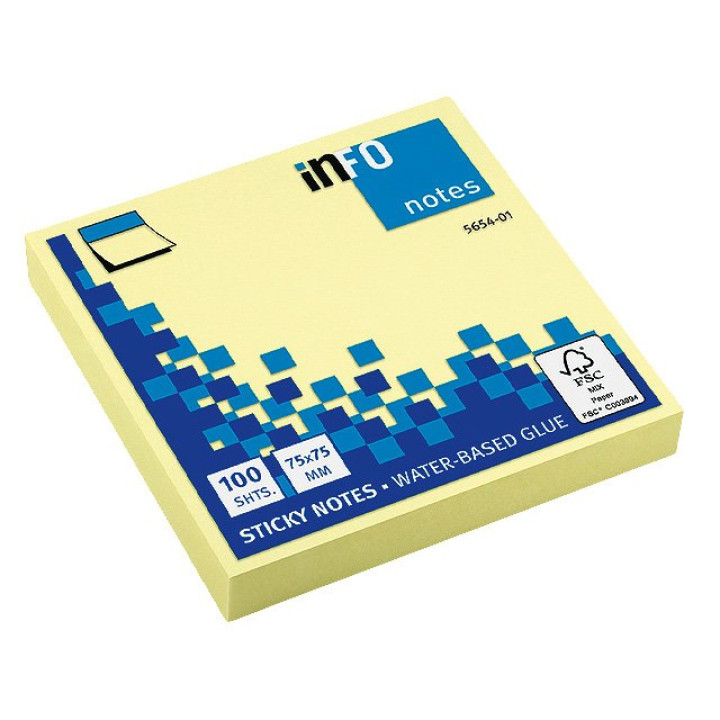 Haftnotizen 100Bl. 75x75mm gelb Block