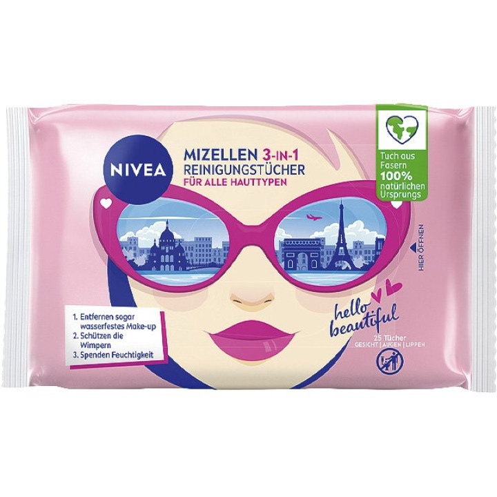 Nivea Mizellen Reinigungstücher 3in1 25er