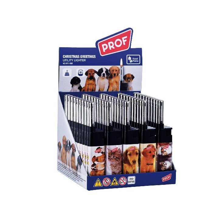 Ministabfeuerzeug Katzen und Hunde sort. im Display