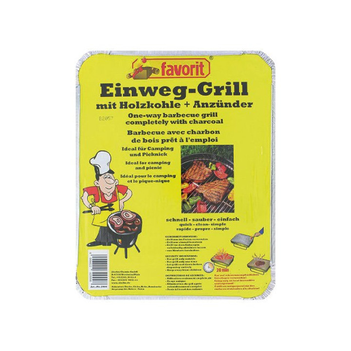Favorit - Einweg-Grill - mit Anzünder