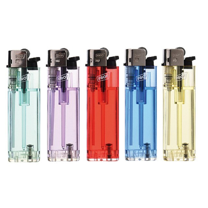 Prof Reibrad Feuerzeug "BI-Color Transparent"