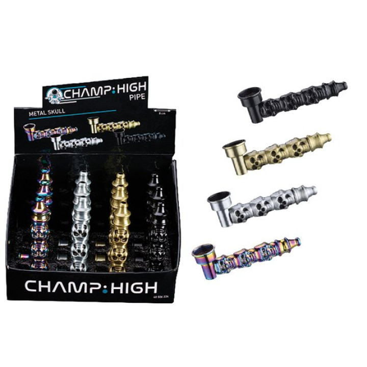 Champ Pipe Set "Metal Skull"  8cm