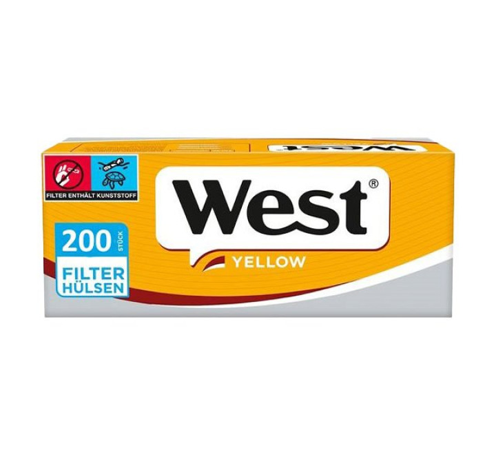 West Yellow Zigarettenhülsen 200er