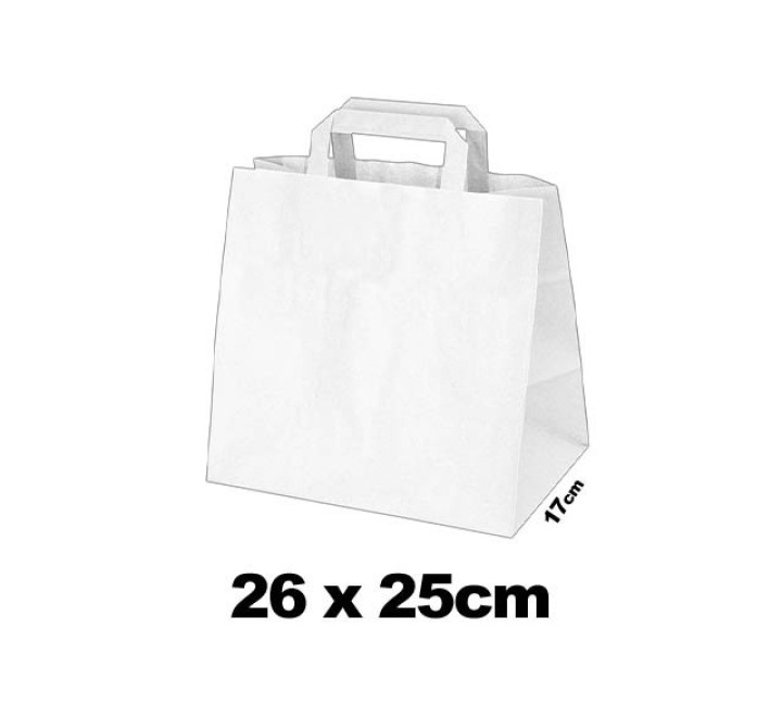 Tragetasche Weiss - 26 x 25cm