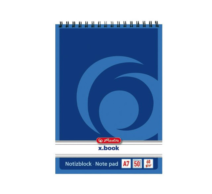 Spiralnotizblock A7 60g/m² 50Bl liniert  Spiralblock