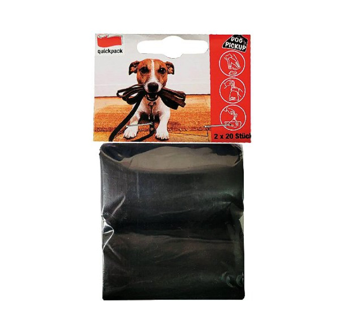 Hundekotbeutel 2x20er auf Rolle schwarz