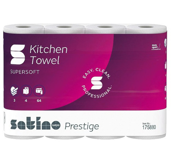 Küchenrolle Satino prestige 4x64 3lg. 26x22cm PALETTE