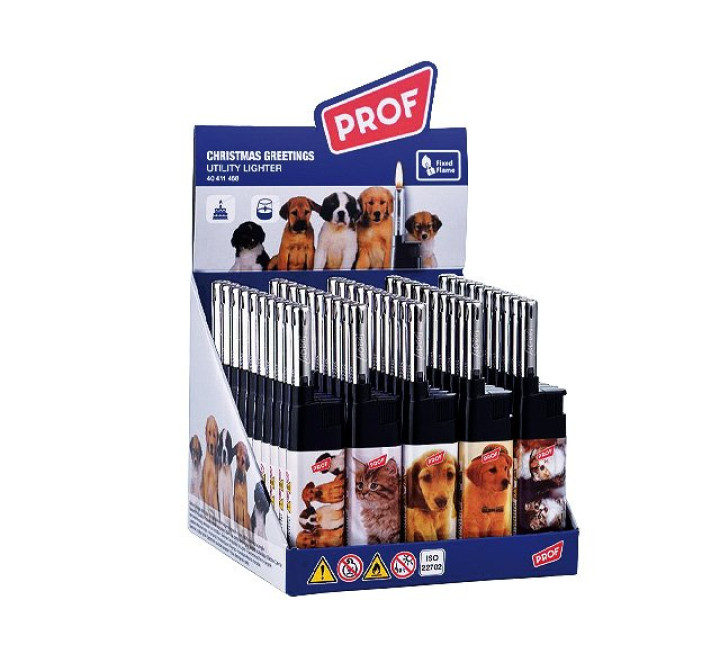 Ministabfeuerzeug Katzen und Hunde sort. im Display