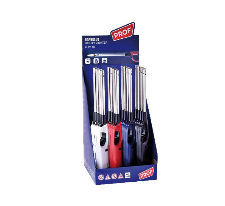 Stabfeuerzeug ca. 27cm , farbig sortiert. Im Display