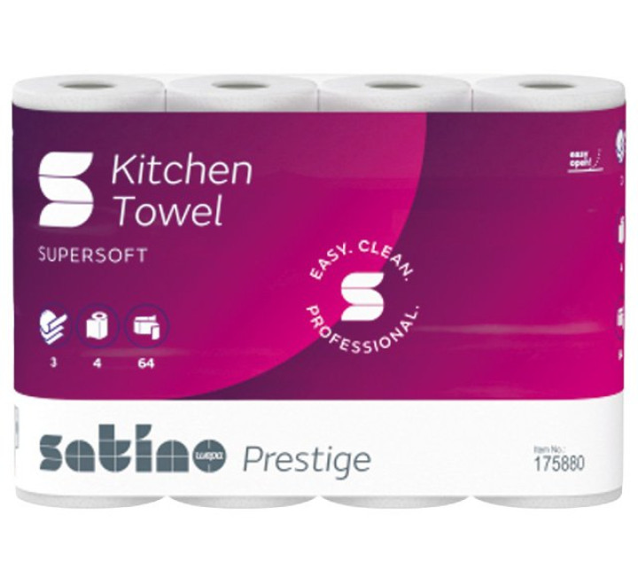 Satino Prestige Küchenrolle, hochweiß, 3-lagig
