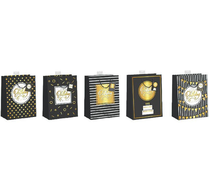 Geschenktüte mittel 5 Motive á 2 Geschenktaschen Serie "Birthday"