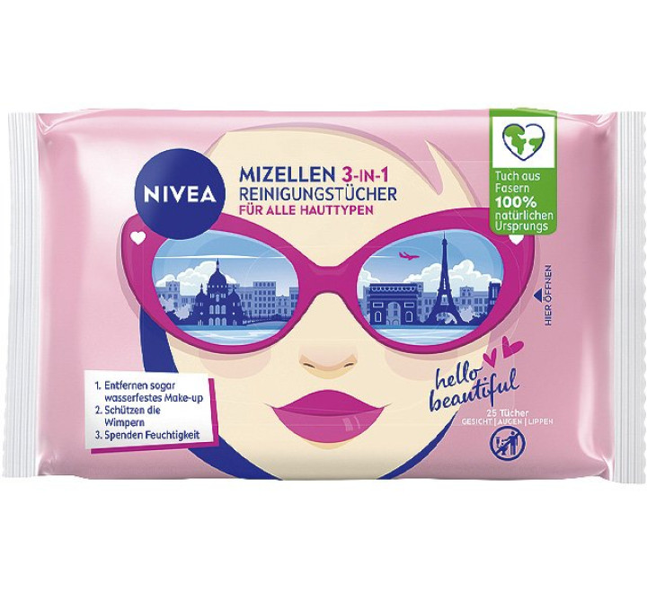Nivea Mizellen Reinigungstücher 3in1 25er