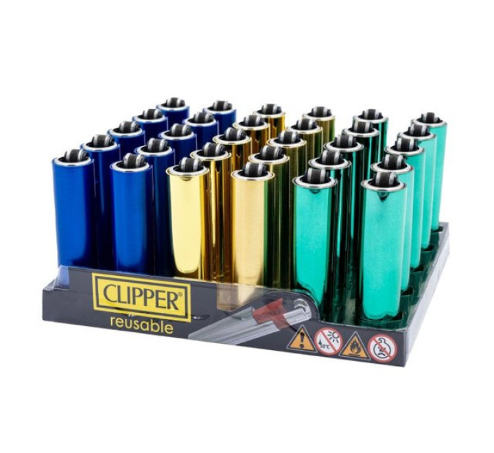 Clipper Metal Cover Micro Solid Mix - inkl. Clipper Feuerzeug