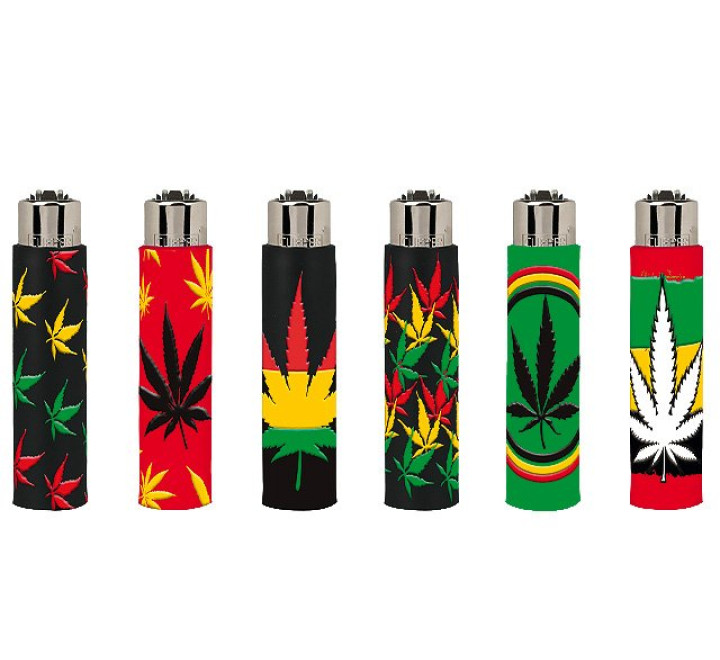 Clipper Feuerzeug "Pop Cover Weed Colors"