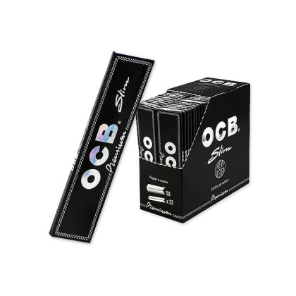 OCB Slim Long schwarz, 50 Heftchen